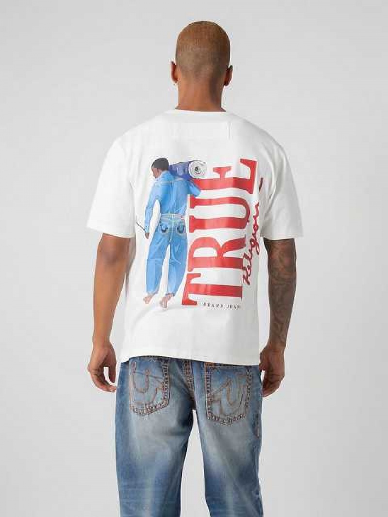 Camiseta True Religion Sebastien Ami X True Grit Hombre Blancas | Colombia-FIKUWGN50