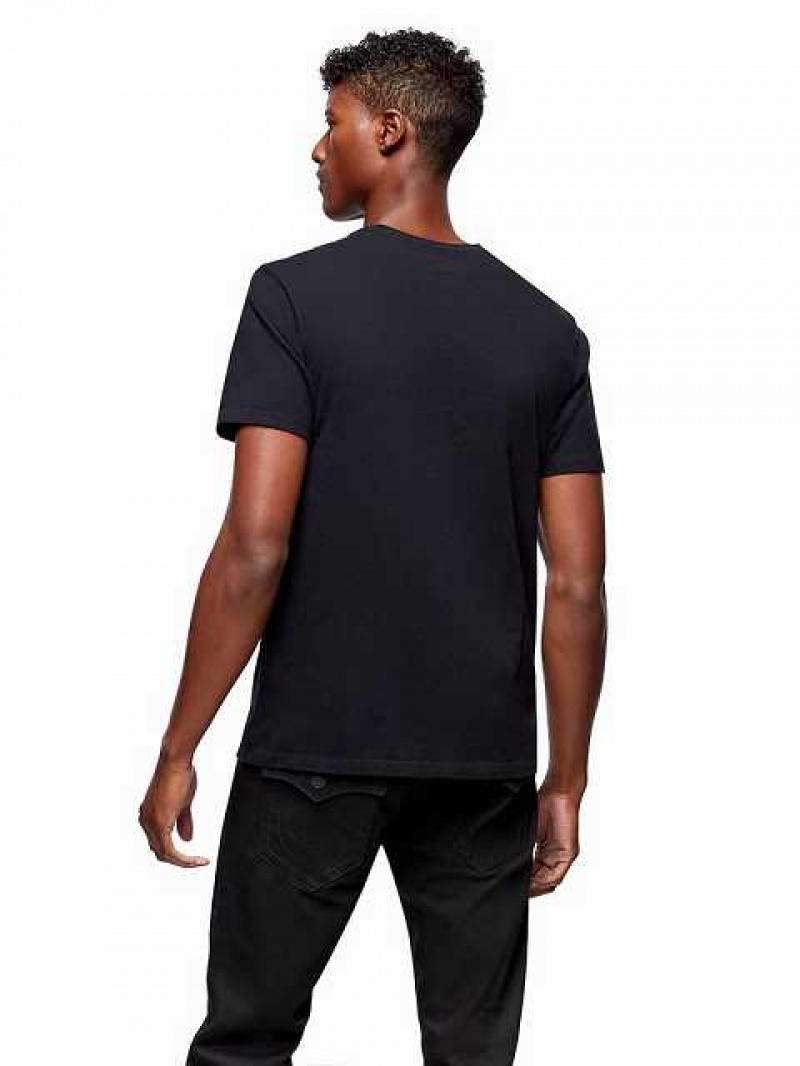 Camiseta True Religion Tonal Buddha Hombre Negras | Colombia-ZQMVJSI27