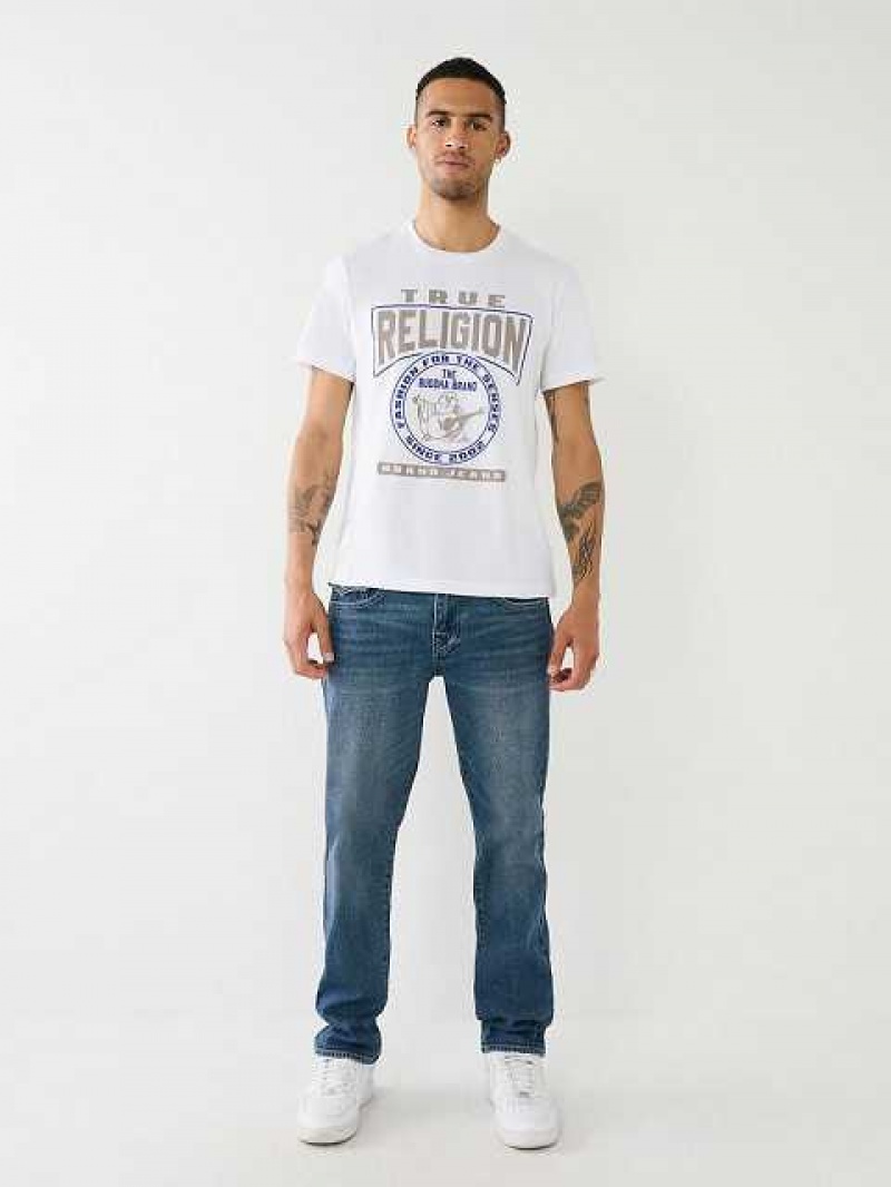 Camiseta True Religion Tr Buddha Logo Crew Neck Hombre Blancas | Colombia-YEDVPKR36