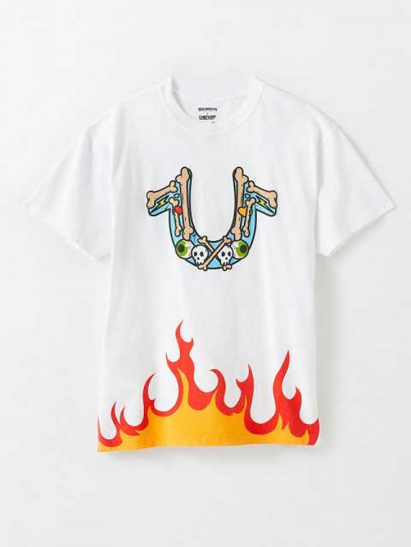 Camiseta True Religion Tr X Chief Keef Logo Hombre Blancas | Colombia-OQMCKRE08