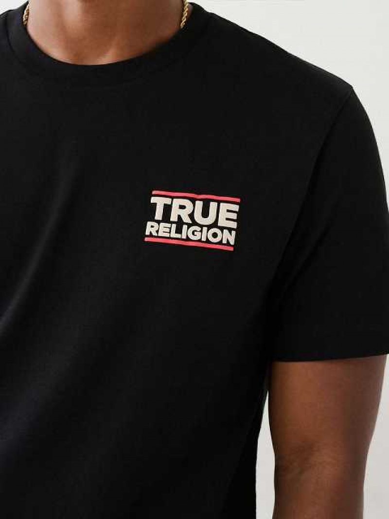 Camiseta True Religion True Buddha Hombre Negras | Colombia-NGDTARW70