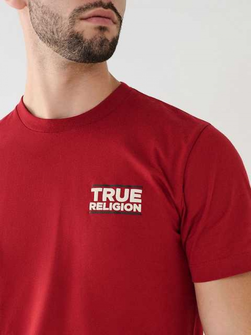 Camiseta True Religion True Buddha Hombre Rojas | Colombia-VTGSQZL14