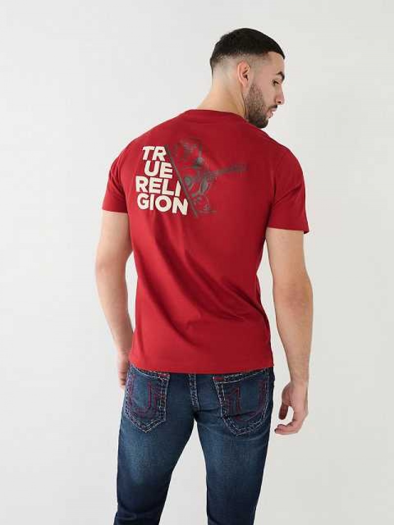 Camiseta True Religion True Buddha Hombre Rojas | Colombia-VTGSQZL14