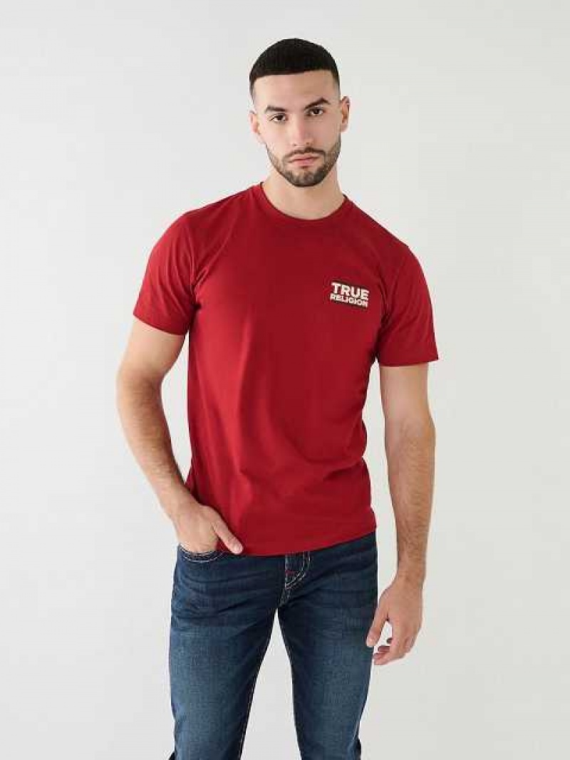 Camiseta True Religion True Buddha Hombre Rojas | Colombia-VTGSQZL14