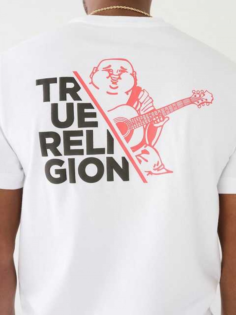 Camiseta True Religion True Buddha Hombre Blancas | Colombia-JIGZQPF62