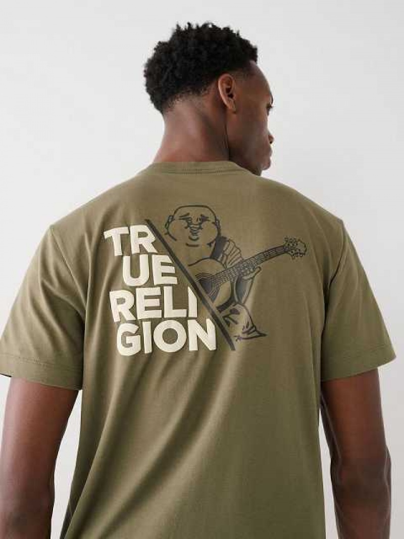 Camiseta True Religion True Buddha Hombre Verde | Colombia-FVYRQLX28