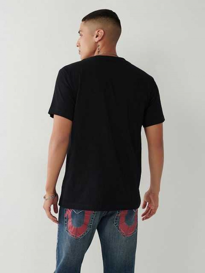 Camiseta True Religion True Buddha Hombre Negras | Colombia-FZQIHKG16