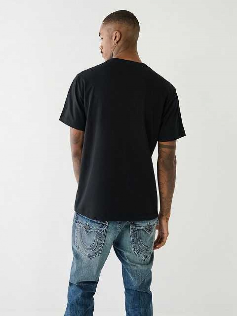 Camiseta True Religion True Buddha Logo Hombre Negras | Colombia-VIFERPW27