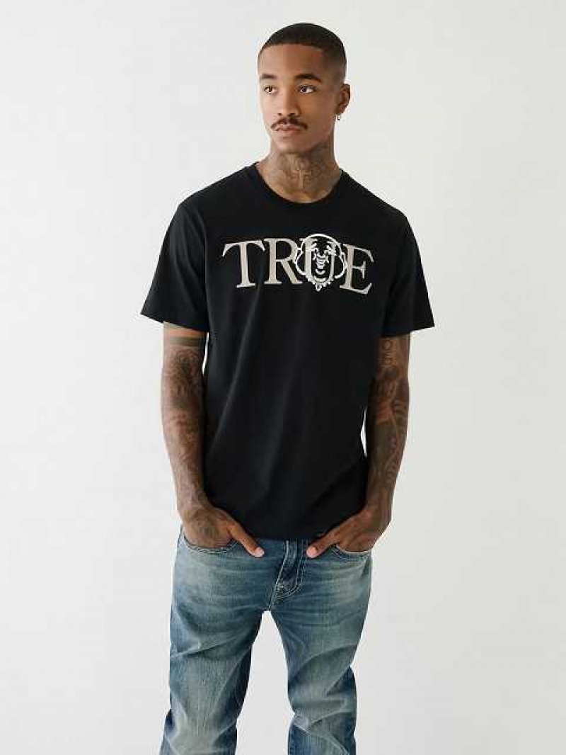 Camiseta True Religion True Buddha Logo Hombre Negras | Colombia-VIFERPW27