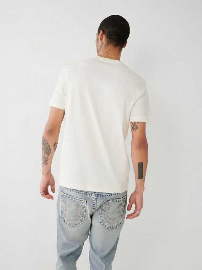 Camiseta True Religion True Estampadas Hombre Blancas | Colombia-WLSKMNJ91