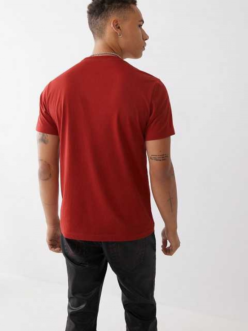 Camiseta True Religion True Logo Hombre Rojas | Colombia-QDTWGXV48