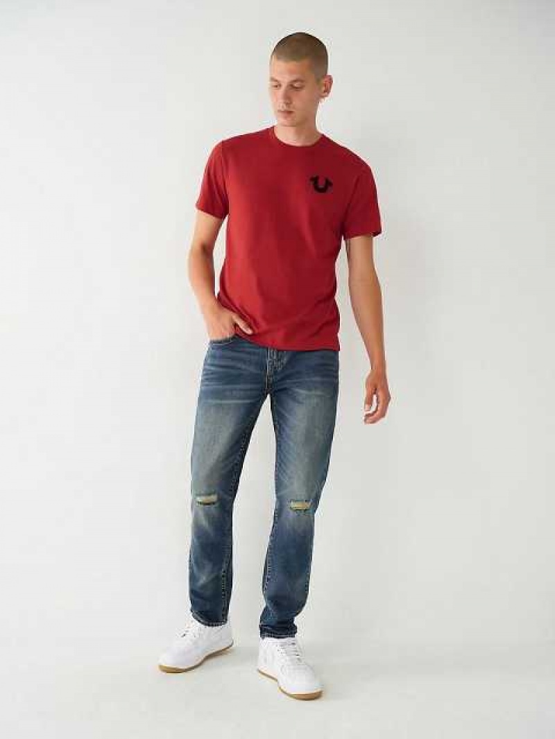 Camiseta True Religion True Logo Hombre Rojas | Colombia-GSKCMBN01