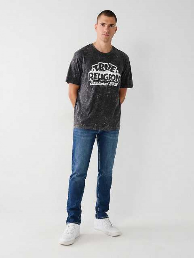 Camiseta True Religion True Relaxed Hombre Negras | Colombia-WQURESY73