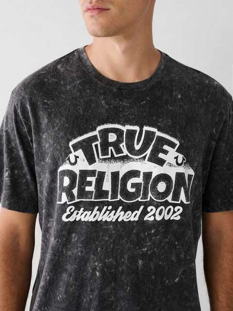 Camiseta True Religion True Relaxed Hombre Negras | Colombia-WQURESY73