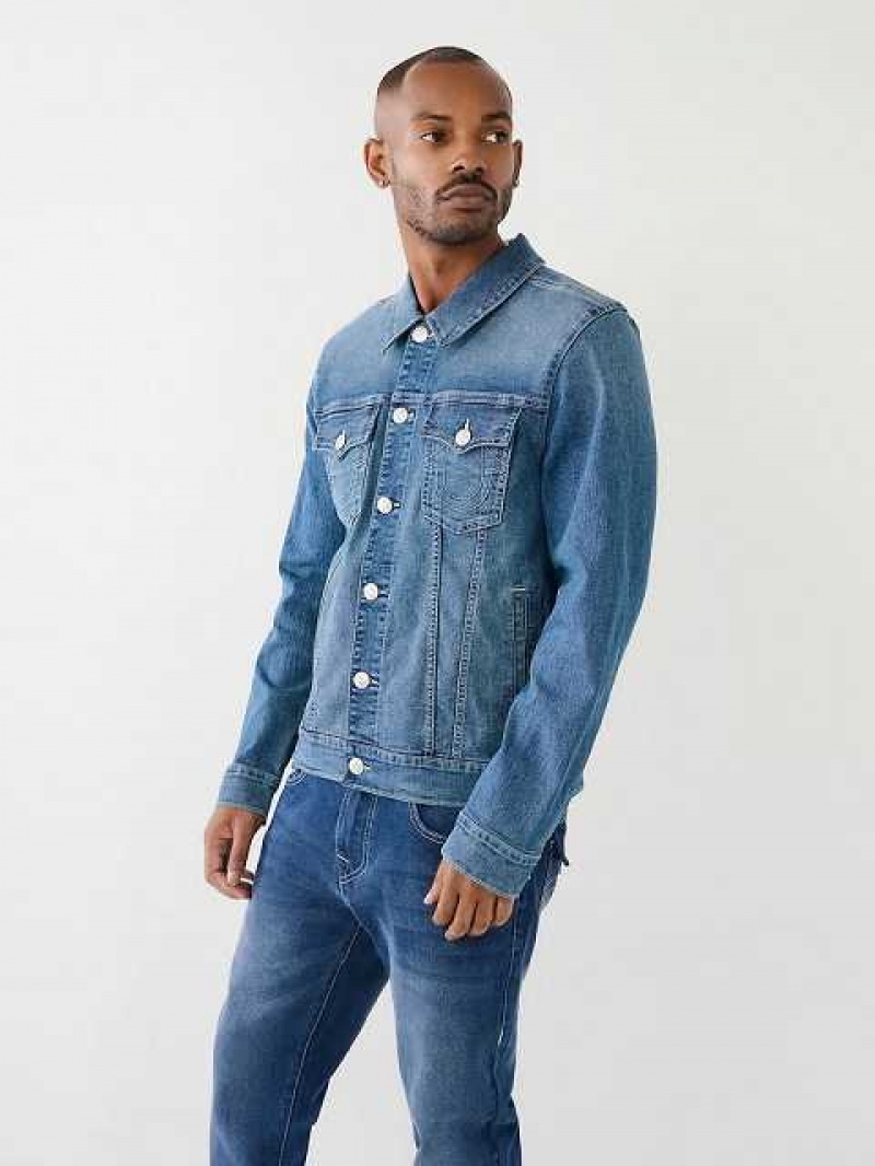 Chaqueta True Religion Classic Denim Hombre Azules | Colombia-FYECVLA87