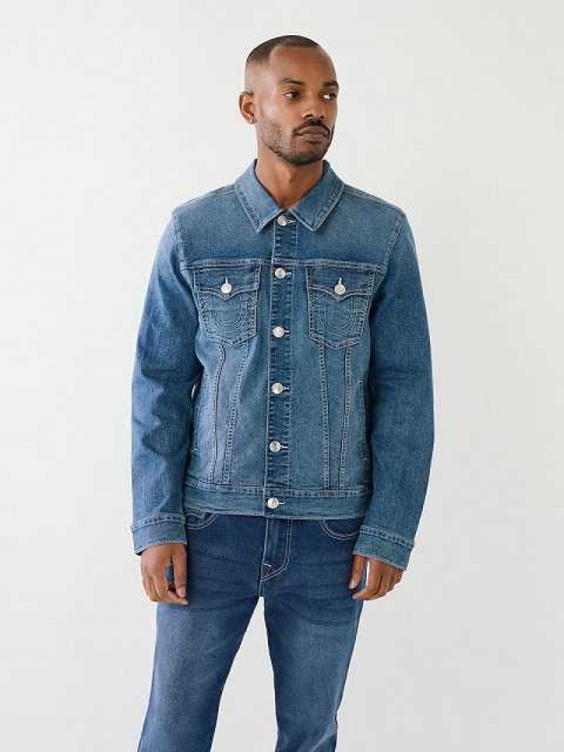 Chaqueta True Religion Classic Denim Hombre Azules | Colombia-FYECVLA87