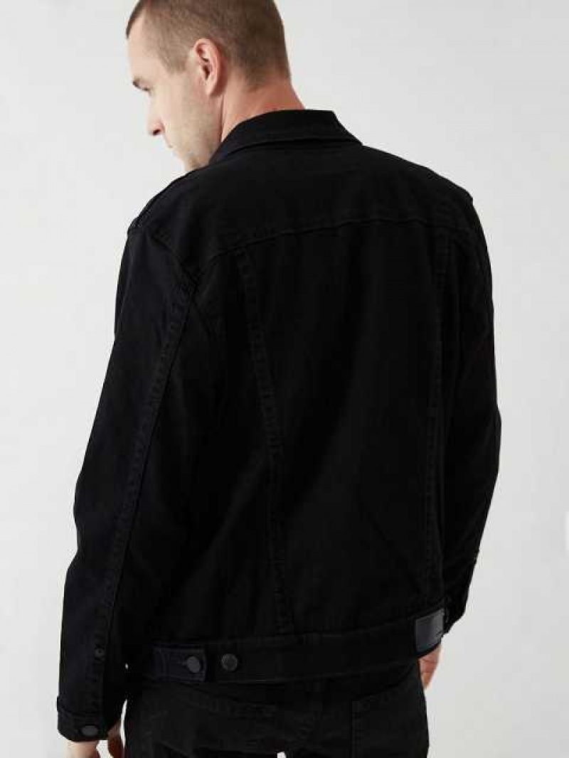 Chaqueta True Religion Denim Hombre Negras | Colombia-SDNJBZQ76