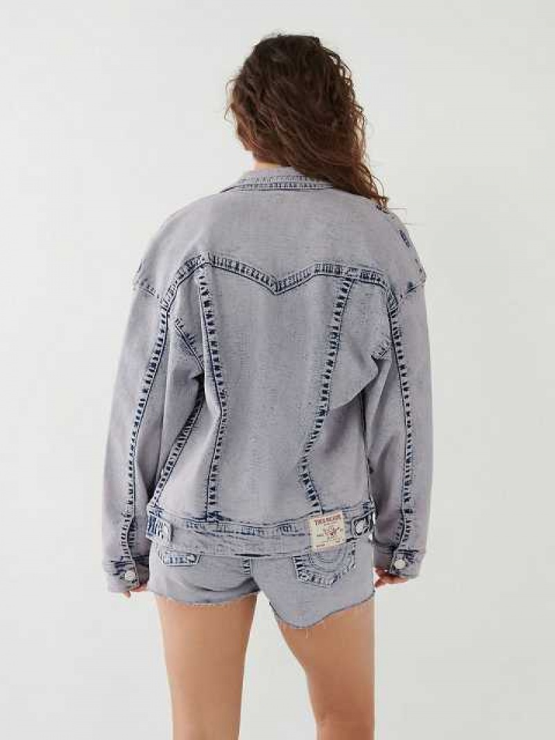 Chaqueta True Religion Jimmy Big T Relaxed Denim Mujer Moradas | Colombia-FRWHKNX17