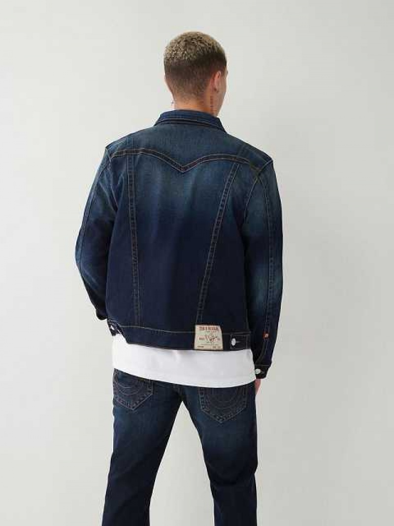 Chaqueta True Religion Jimmy Denim Hombre Azules Oscuro | Colombia-POIQTYL41