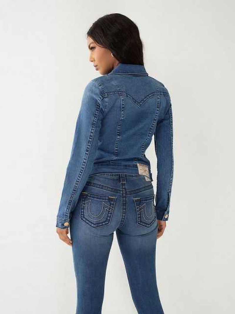 Chaqueta True Religion Jimmy Denim Mujer Azules | Colombia-EWJLRBO51