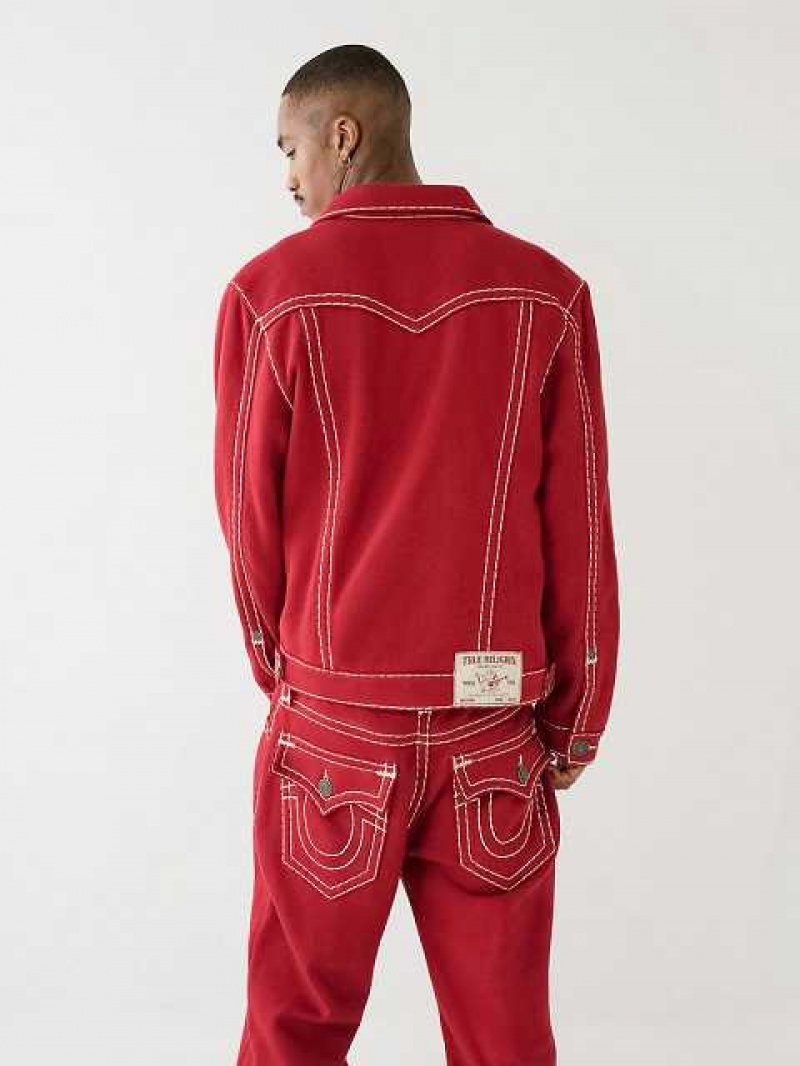 Chaqueta True Religion Jimmy Fleece Super T Hombre Rojas | Colombia-RTDHMWK65