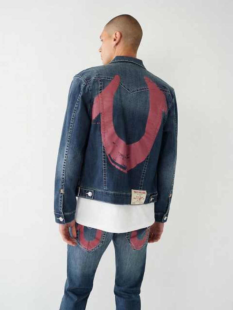 Chaqueta True Religion Jimmy Painted Hs Denim Hombre Azules | Colombia-YNRTLMV16