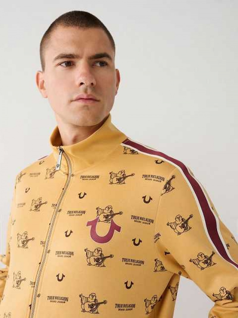 Chaqueta True Religion Monogram Pista Hombre Amarillo | Colombia-COQSEAM64