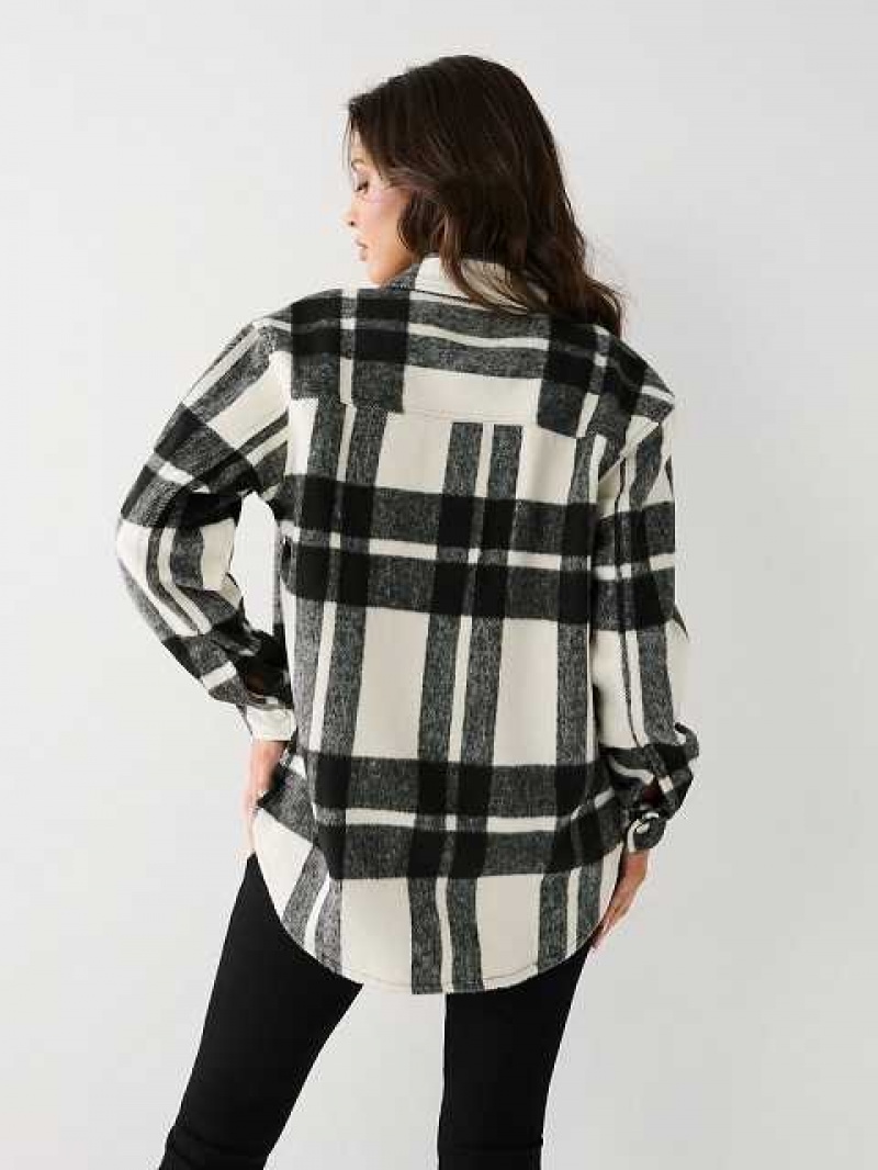 Chaqueta True Religion Plaid Mujer Negras | Colombia-YGKZBPC95