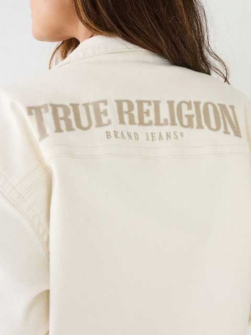 Chaqueta True Religion Playboy X True Religion Oversized Jimmy Mujer Blancas | Colombia-ORLBJEI81