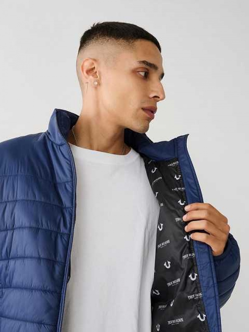 Chaqueta True Religion Puffer Hombre Azul Marino Azules | Colombia-EGMTZRH40