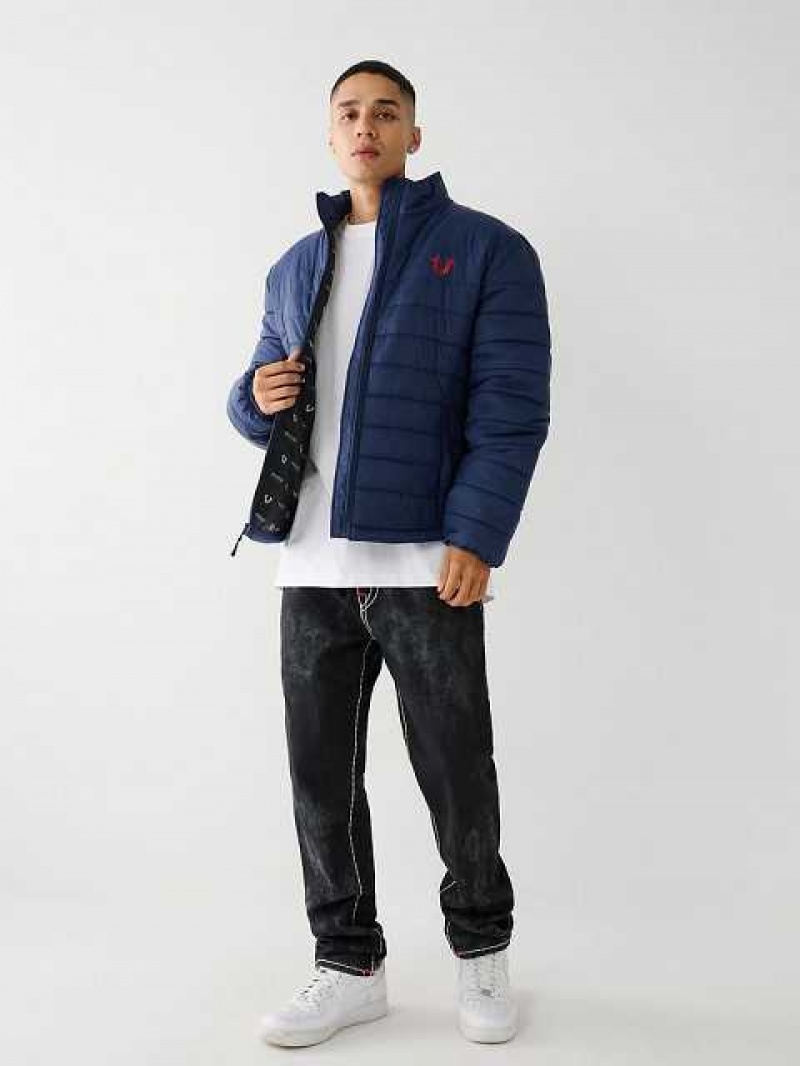 Chaqueta True Religion Puffer Hombre Azul Marino Azules | Colombia-EGMTZRH40