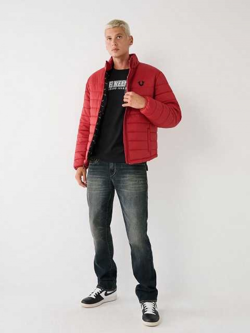 Chaqueta True Religion Puffer Hombre Rojas | Colombia-RNTEJGX34