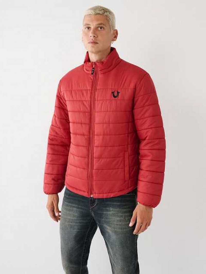 Chaqueta True Religion Puffer Hombre Rojas | Colombia-RNTEJGX34