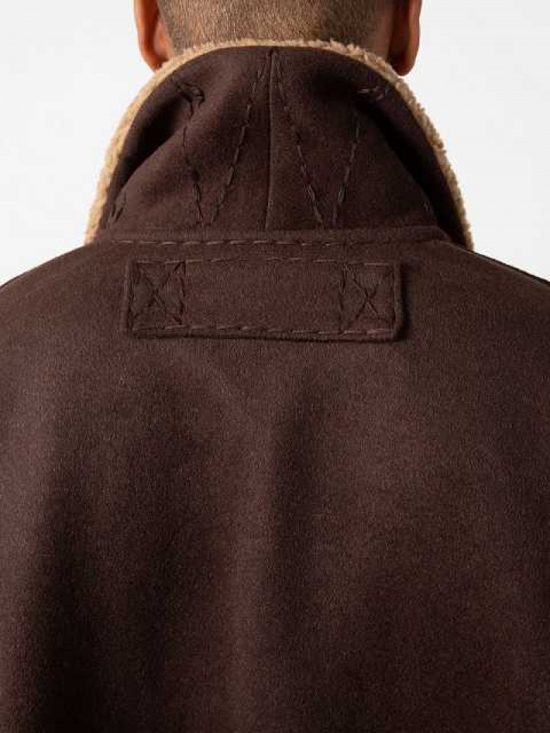 Chaqueta True Religion Sebastien Ami X True Religion Bomber Hombre Cafe | Colombia-VWZMDHU06