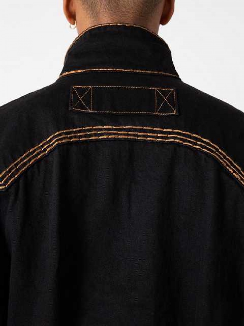 Chaqueta True Religion Sebastien Ami X True Religion Western Super T Hombre Negras | Colombia-UINBYAP28