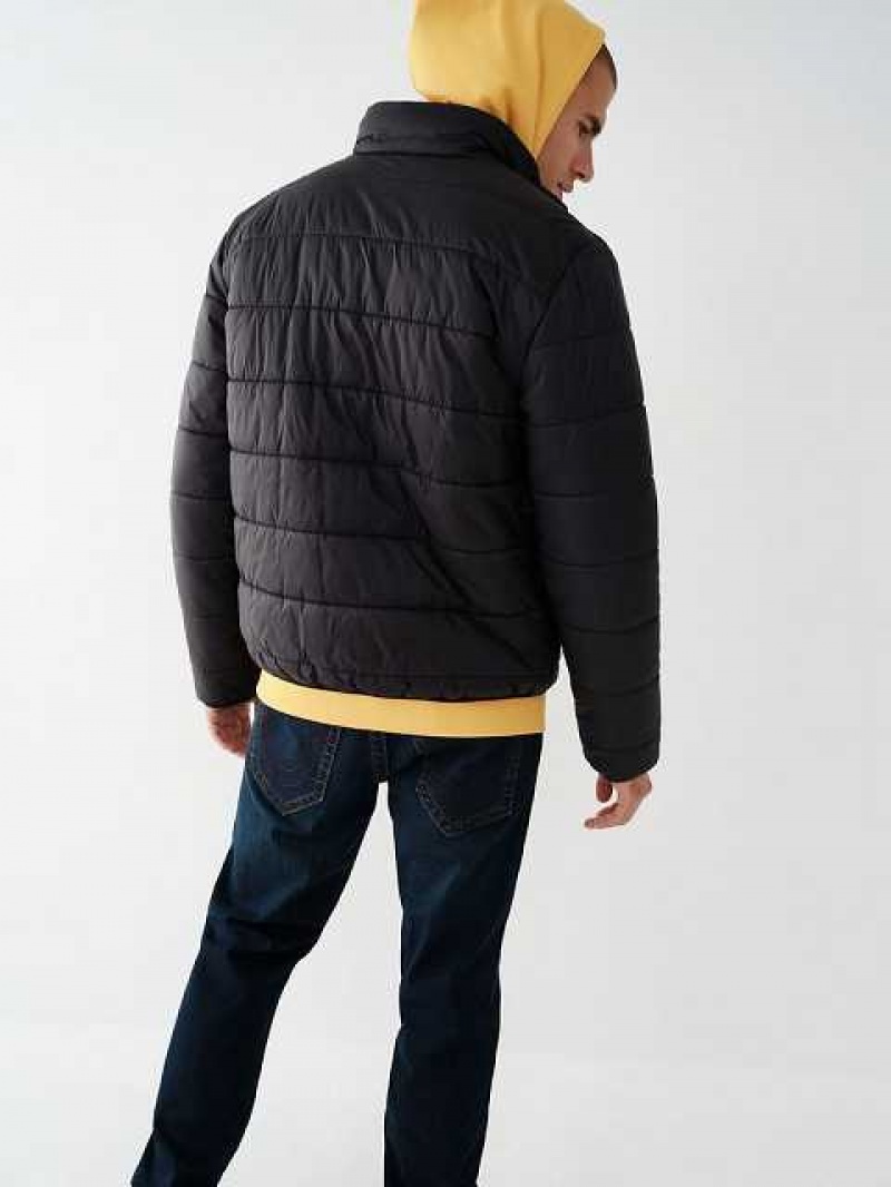 Chaqueta True Religion Solid Puffer Hombre Negras | Colombia-CNSXTZJ24