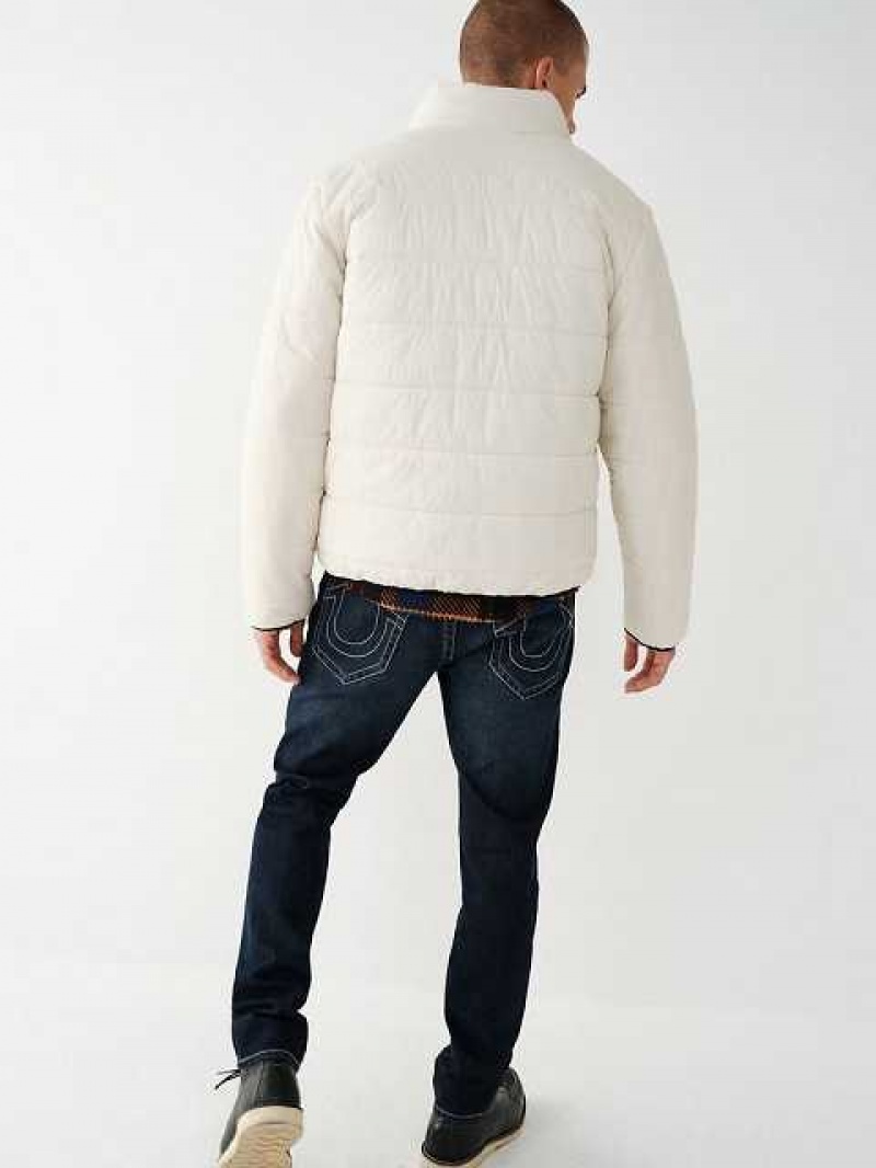 Chaqueta True Religion Solid Puffer Hombre Blancas | Colombia-SKXDCNZ04