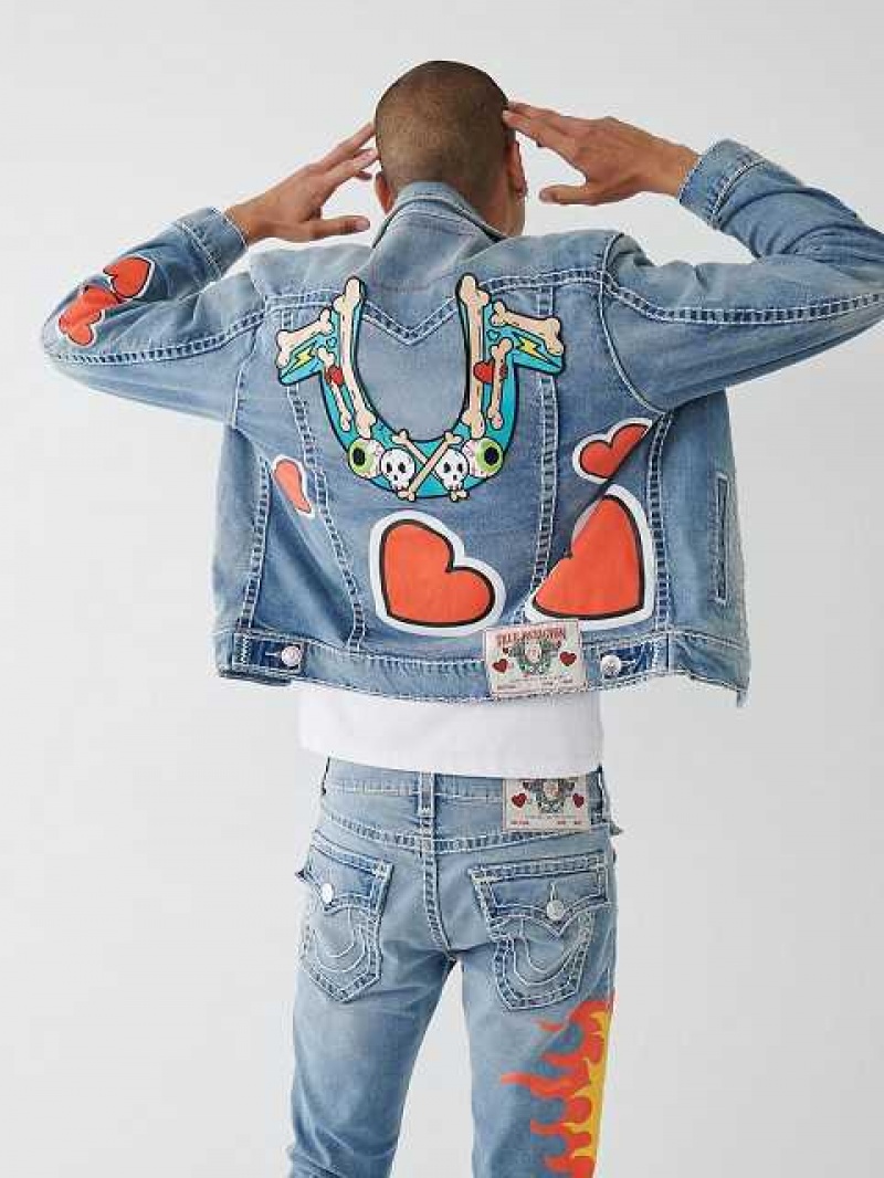 Chaqueta True Religion Tr X Chief Keef Jimmy Super T Denim Hombre Azules | Colombia-CWEIRXN15