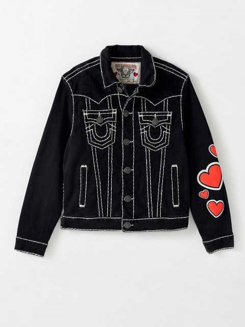 Chaqueta True Religion Tr X Chief Keef Jimmy Super T Denim Hombre Negras | Colombia-RNMPGHZ95