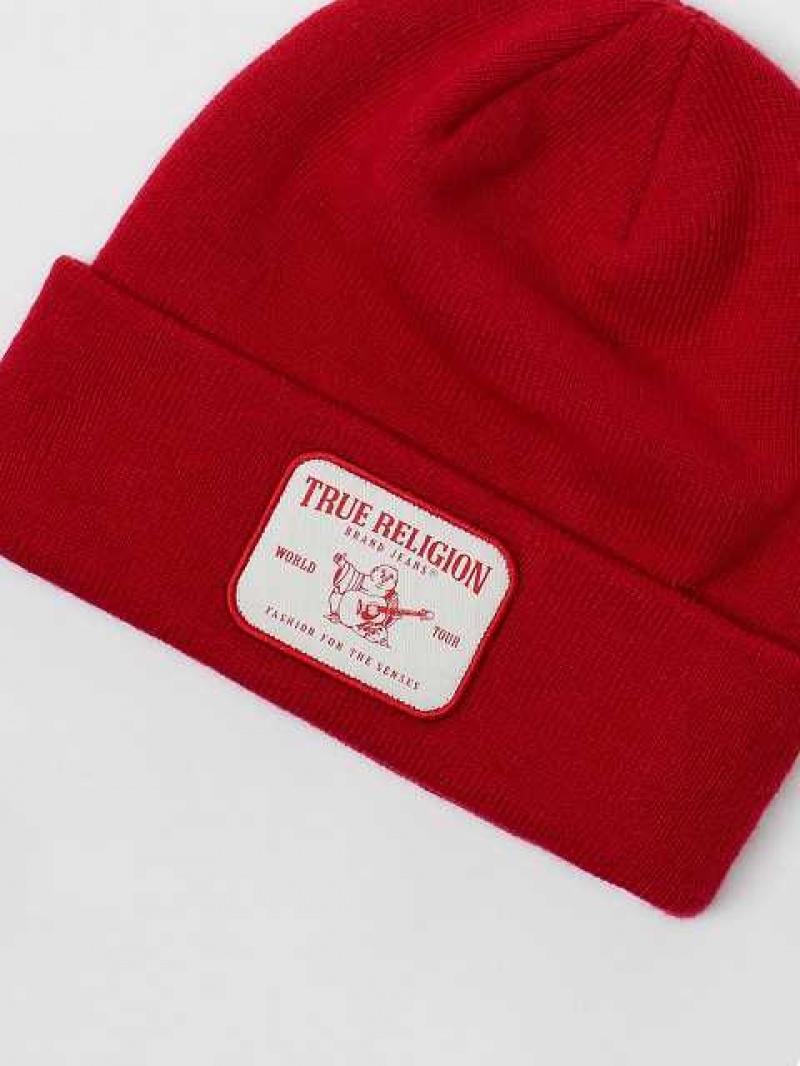 Gorro True Religion Logo Patch Unisex Rojas | Colombia-CTHAVND02