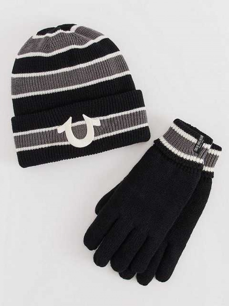 Gorro True Religion True Beanie And Glove Set Unisex Negras | Colombia-MIBTFYR21