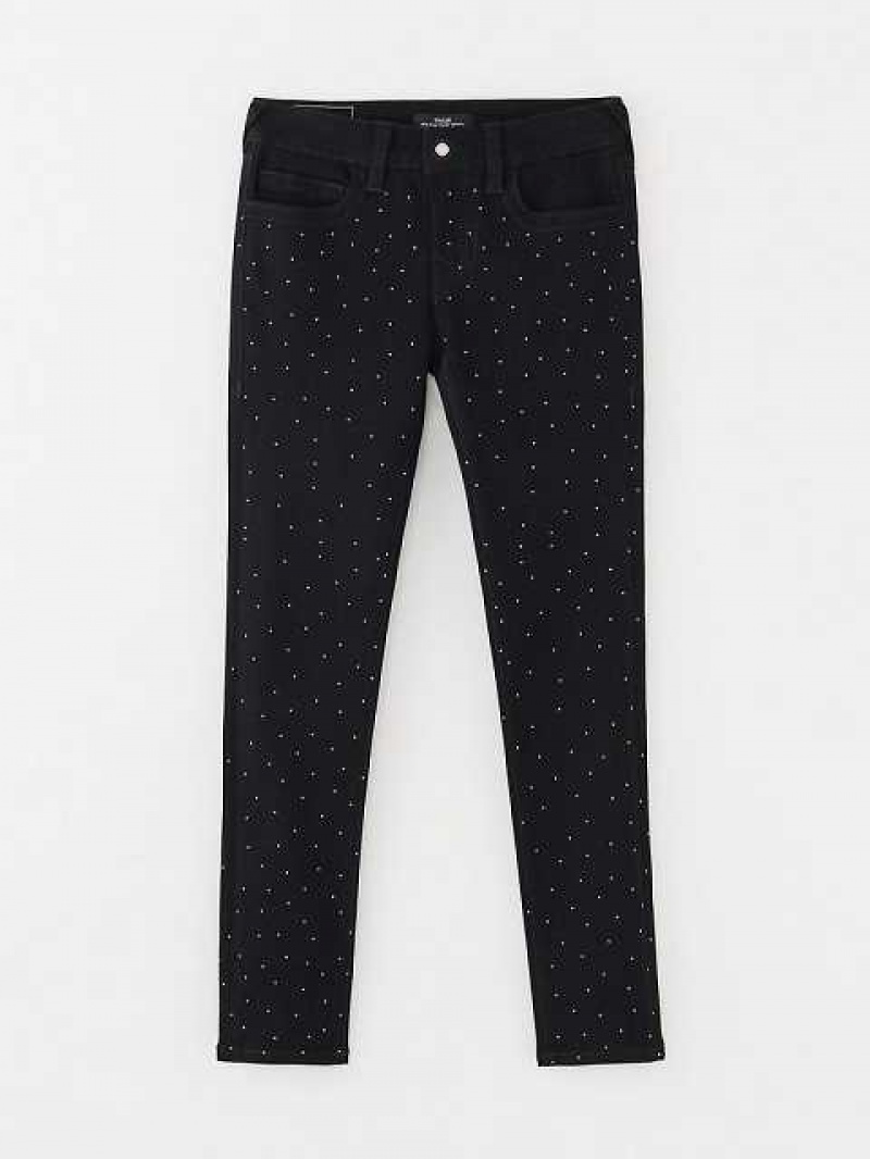 Jeans Skinny True Religion Crystal Halle Niños Negras | Colombia-QNPIZGD89