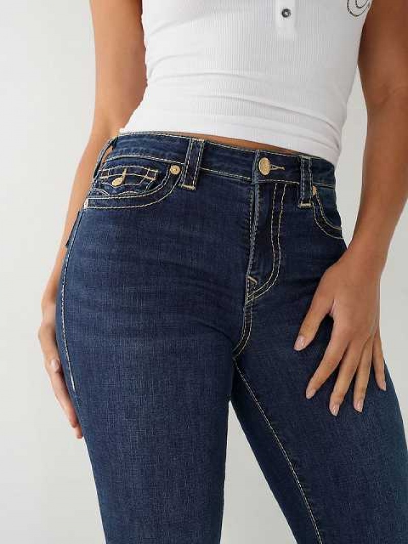 Jeans Skinny True Religion Halle Big T High Rise Super Mujer Azules Oscuro | Colombia-HXNAGTW61