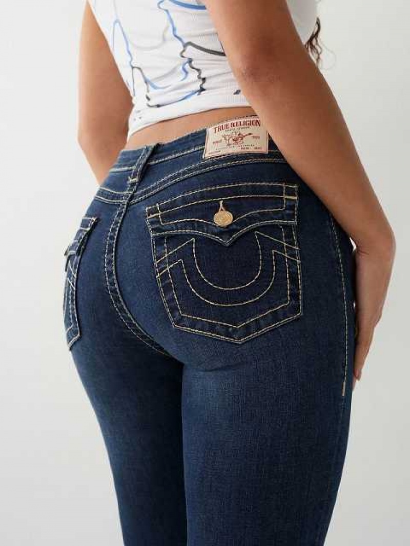 Jeans Skinny True Religion Halle Big T High Rise Super Mujer Azules Oscuro | Colombia-HXNAGTW61