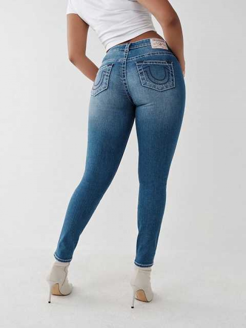 Jeans Skinny True Religion Halle Big T Super Mujer Azules | Colombia-LMWGHPF71