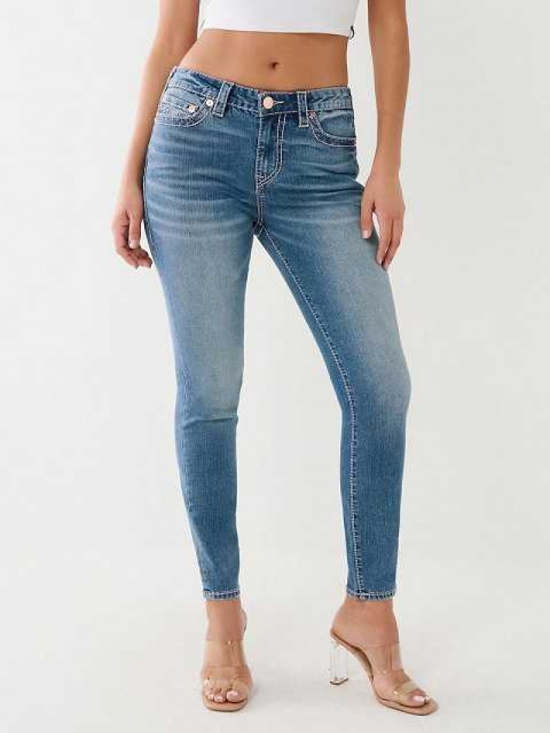 Jeans Skinny True Religion Halle Big T Super Mujer Azules Claro | Colombia-IEFXTPJ62