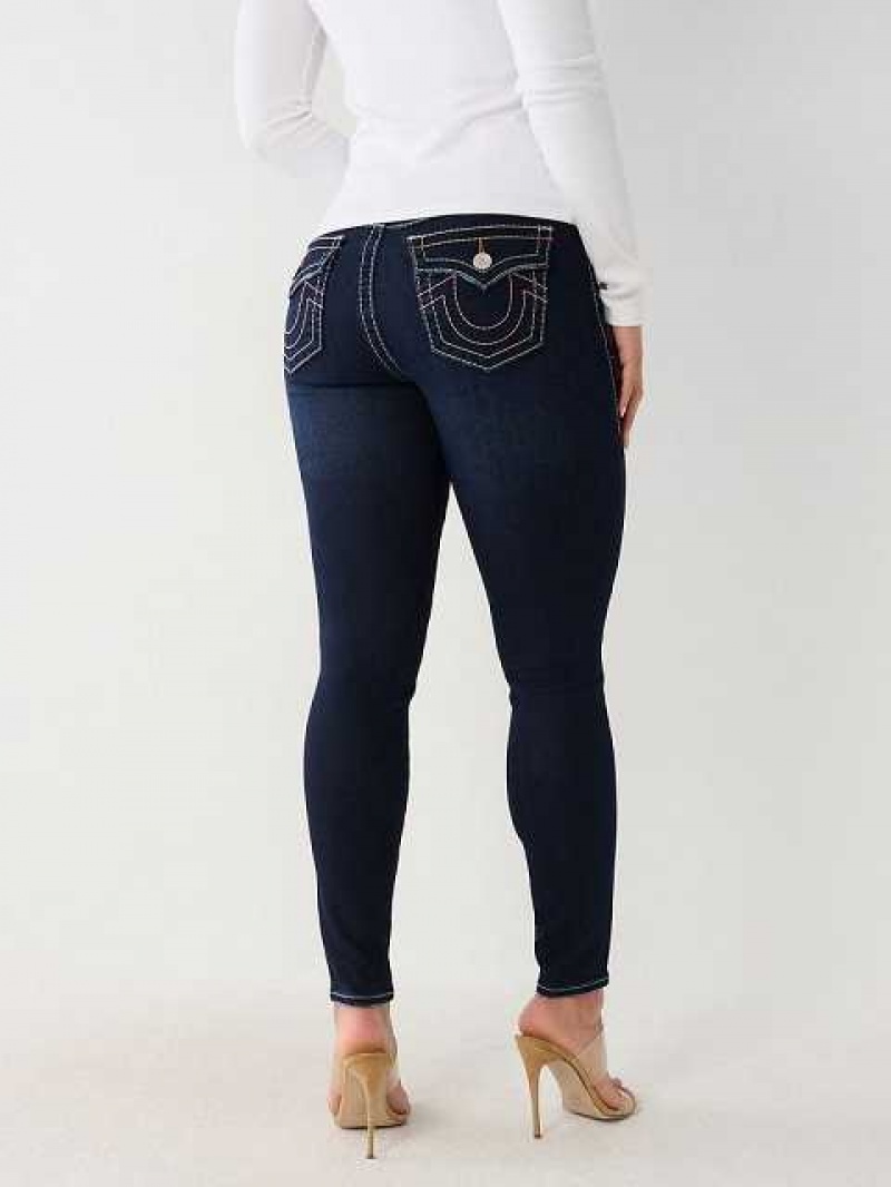 Jeans Skinny True Religion Halle Big T Super Mujer Azul Marino | Colombia-LAYZEMO30