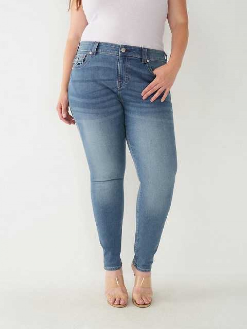 Jeans Skinny True Religion Halle High Rise Super Mujer Azules | Colombia-TUVXNBW21