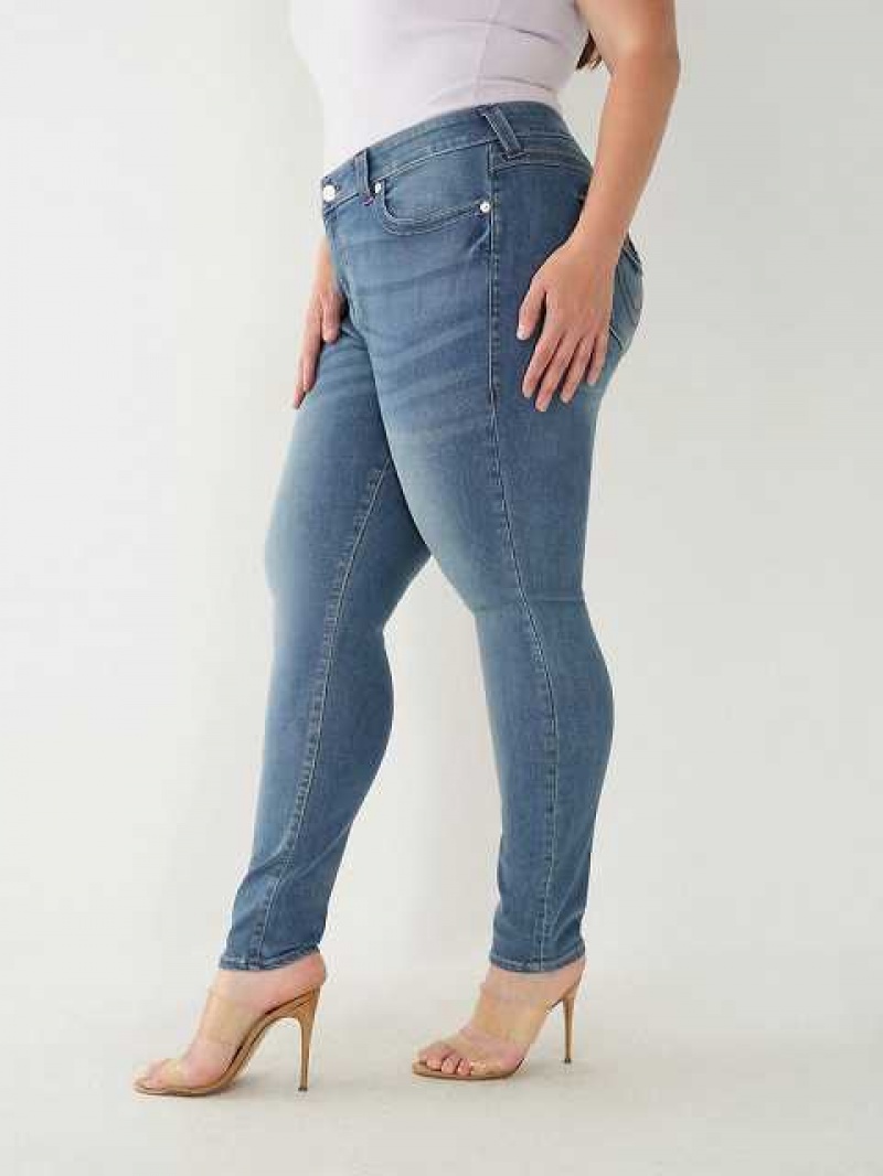 Jeans Skinny True Religion Halle High Rise Super Mujer Azules | Colombia-TUVXNBW21