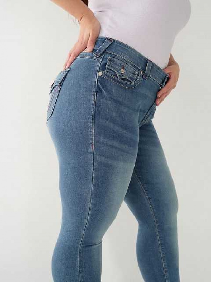 Jeans Skinny True Religion Halle High Rise Super Mujer Azules | Colombia-TUVXNBW21